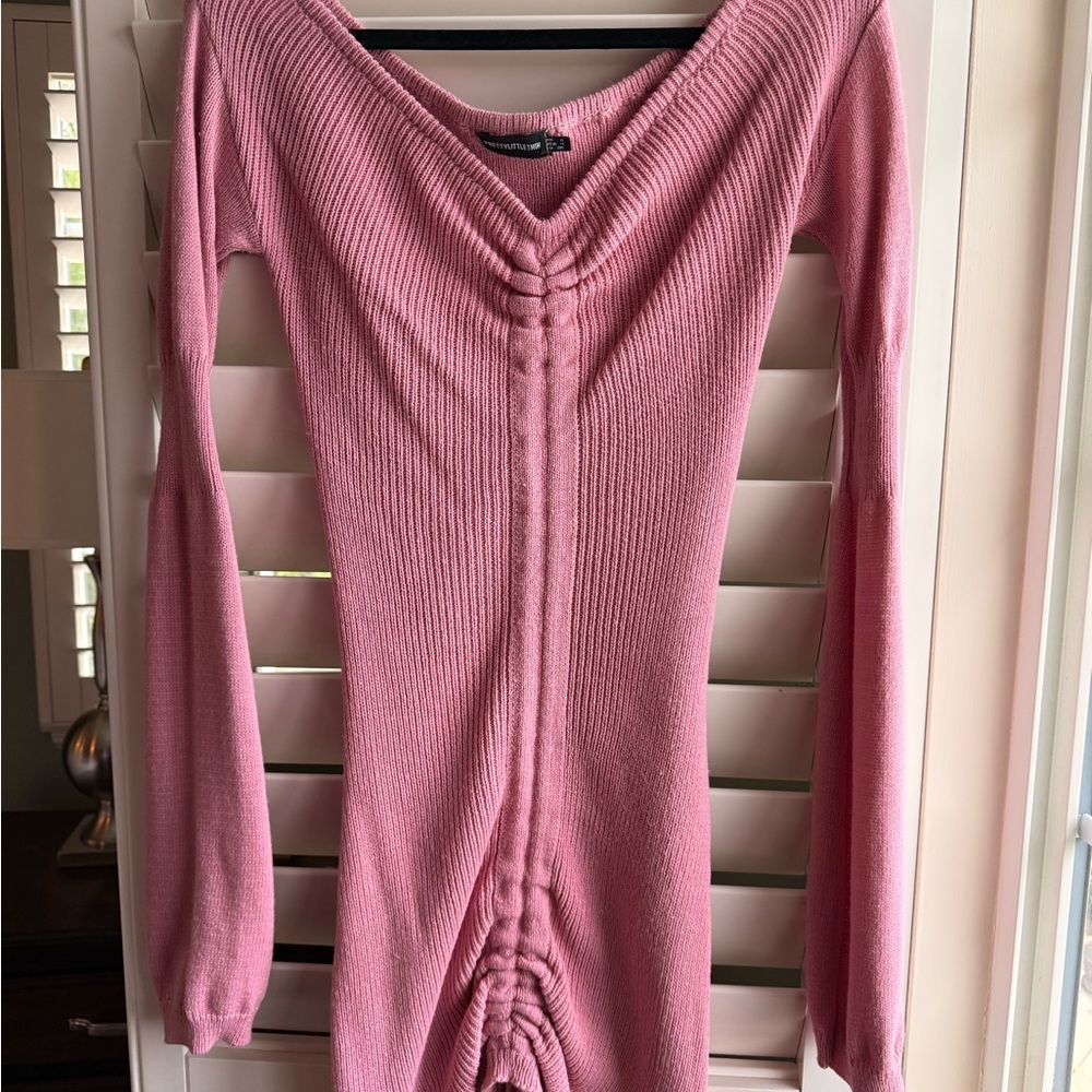 PrettyLittleThing Pink Knit Sweater